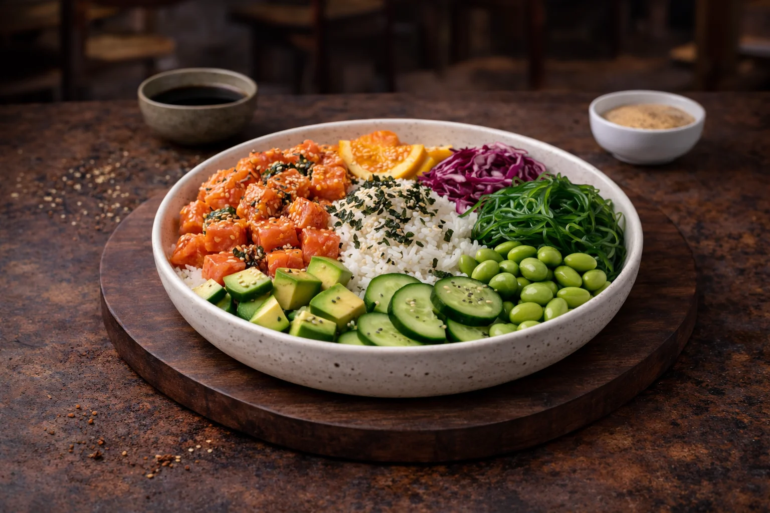 Поке с красной рыбой