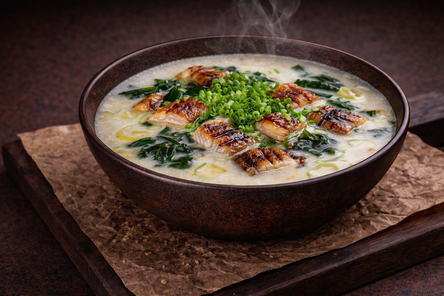 Сливочный суп с угрём