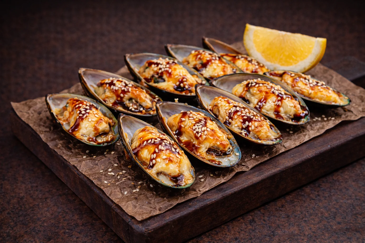 Запеченные мидии